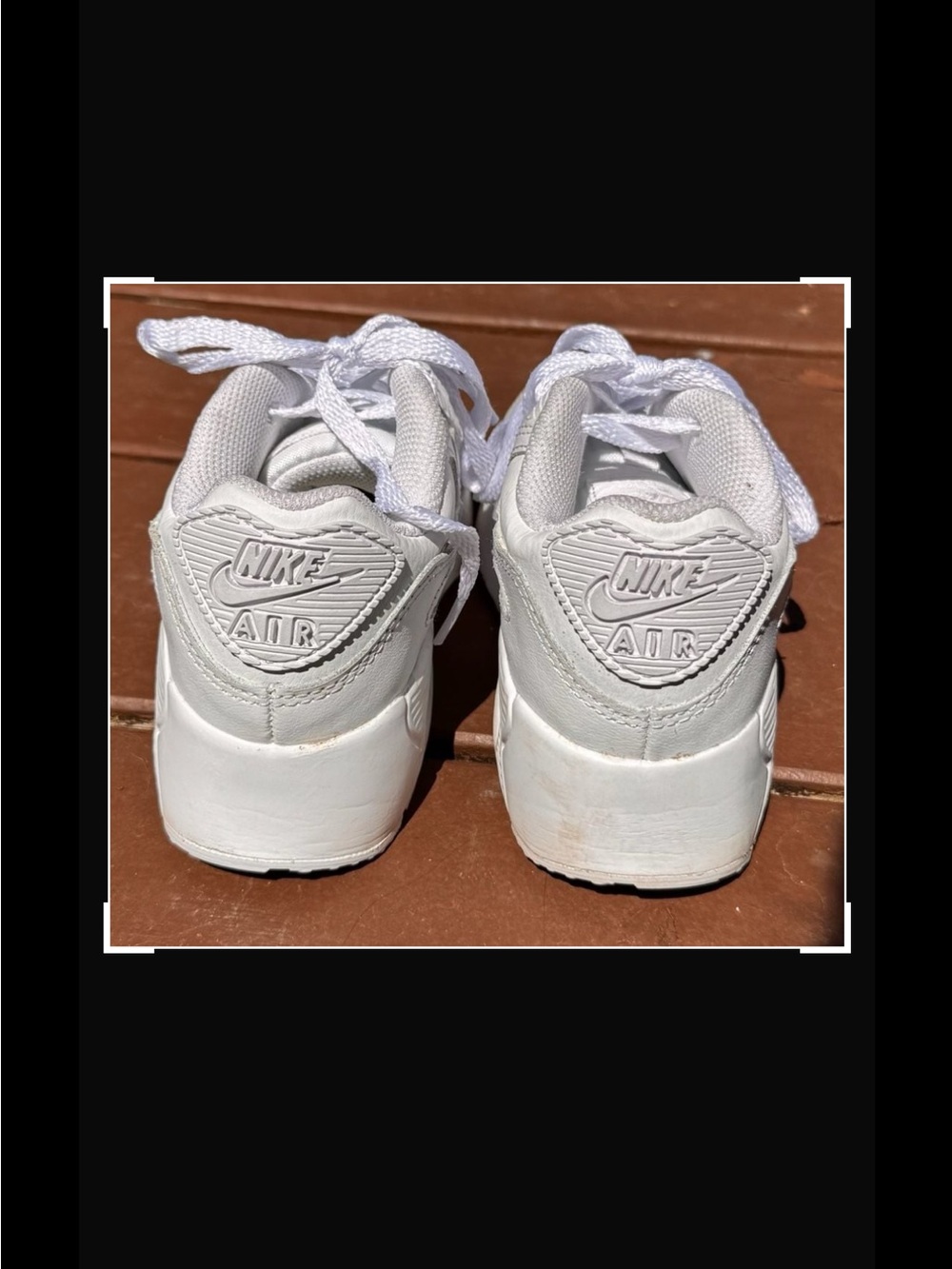 Nike Kids White Leather Sneaker with Lace-Up Design - Picture 2 of 7